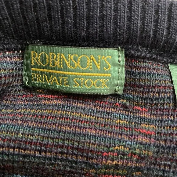 Vintage 80s Italy Made Sweater Paisley Print Acrylic Wool Mens Size L u - Picture 7 of 7